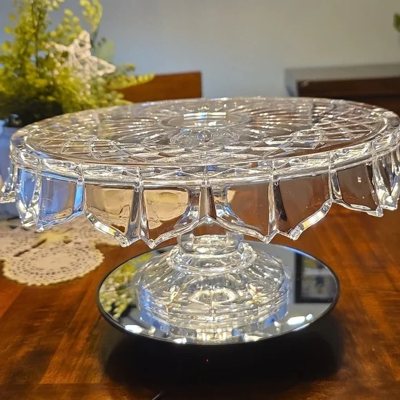 Vintage Godinger Crystal Cake Stand - Picture 1 of 6